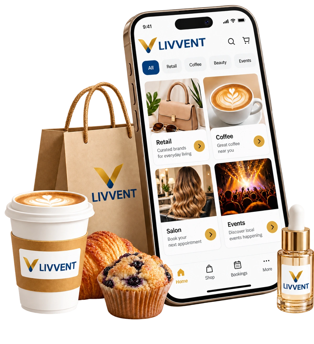 Branded storefront for online sales and bookings
