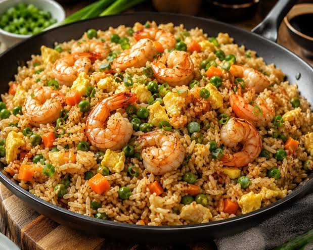 Golden Dragon Fried Rice with Black Mushroom & Shrimps