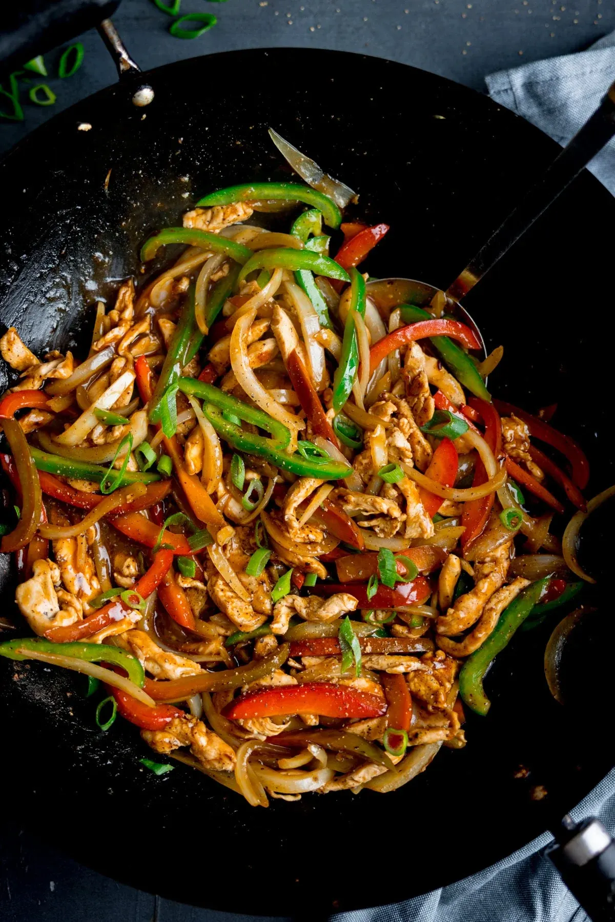Green Spring Onion / or With Green Pepper