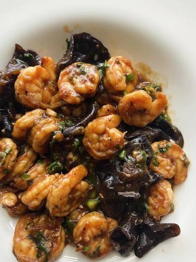 Shrimp with Black Mushroom